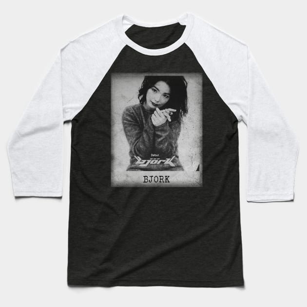 Bjork - Debut // Minimalist Fanart Baseball T-Shirt by j.adevelyn